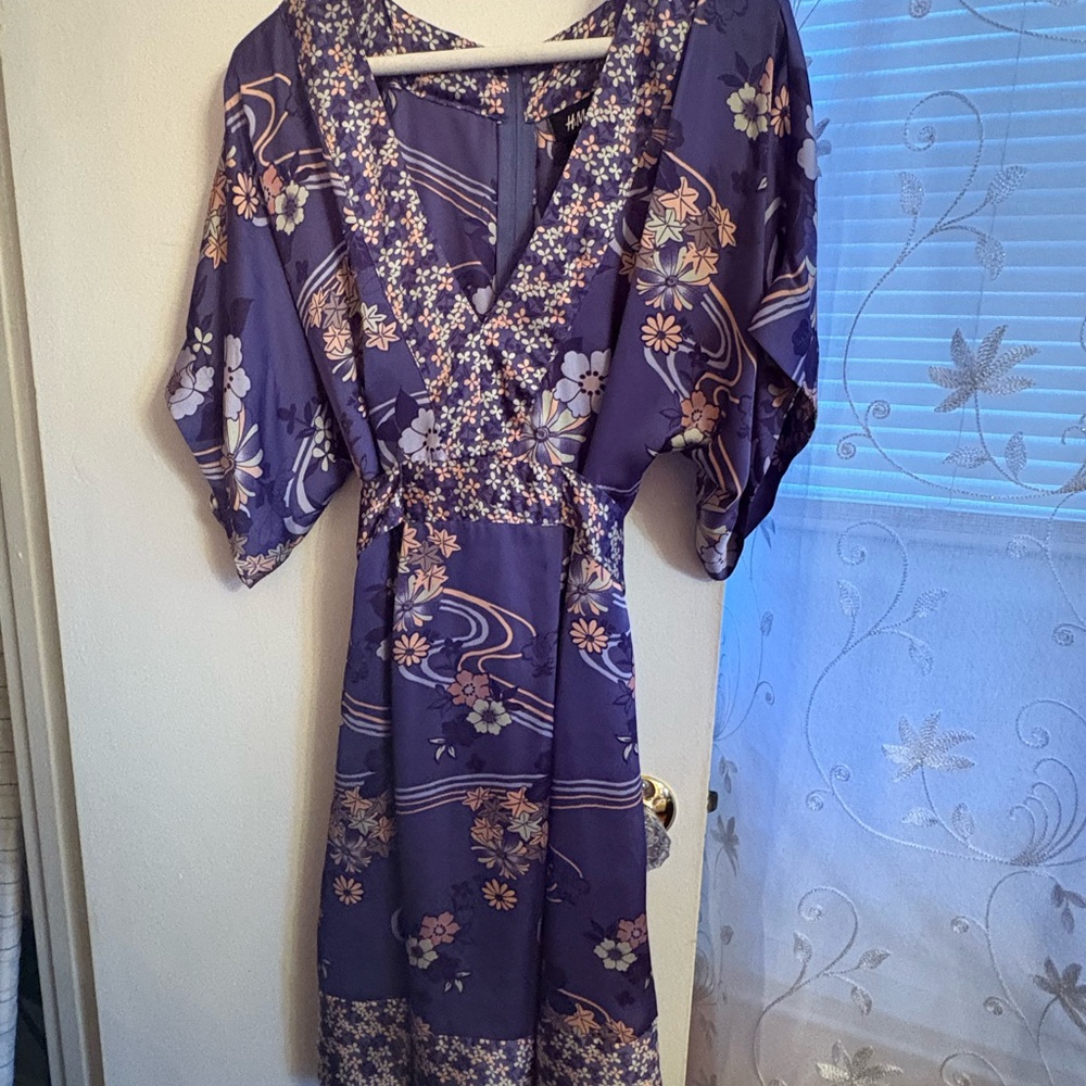 Floral Kimono Dress in Purple